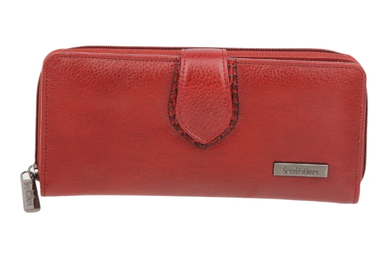 LADIES PREMIUM LEATHER CLUTCH 54507 (MAROON)