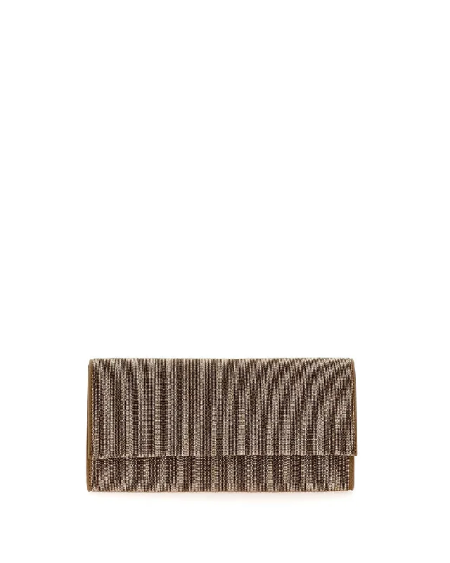 Monili Clutch in Dark Brown