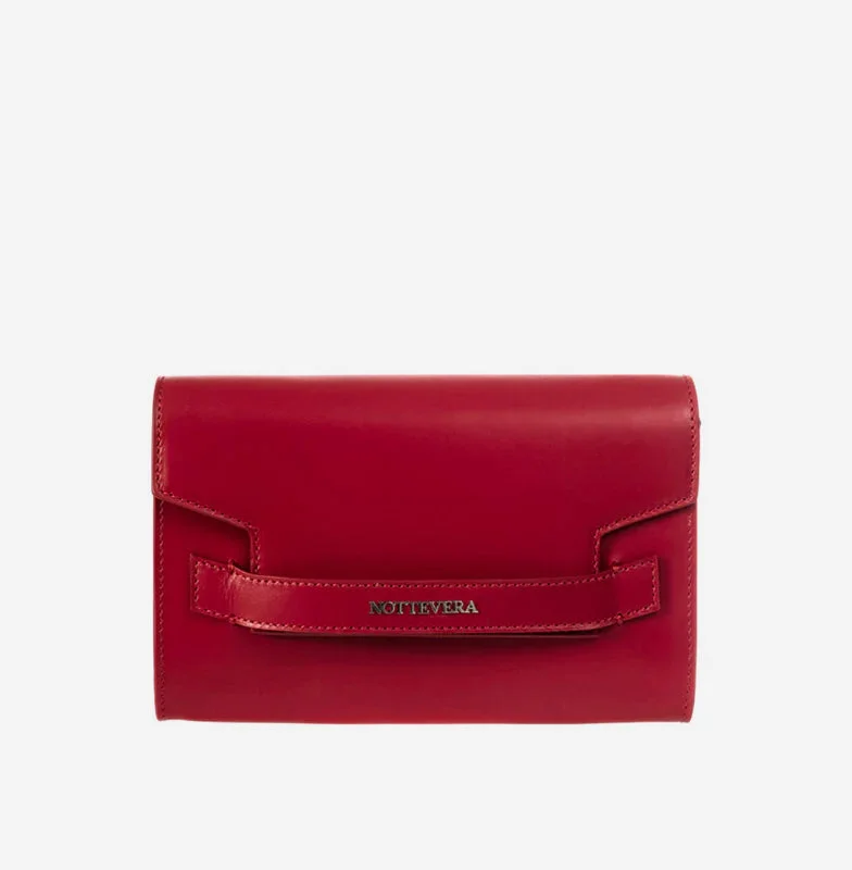 LEX RED MINI LEATHER CLUTCH