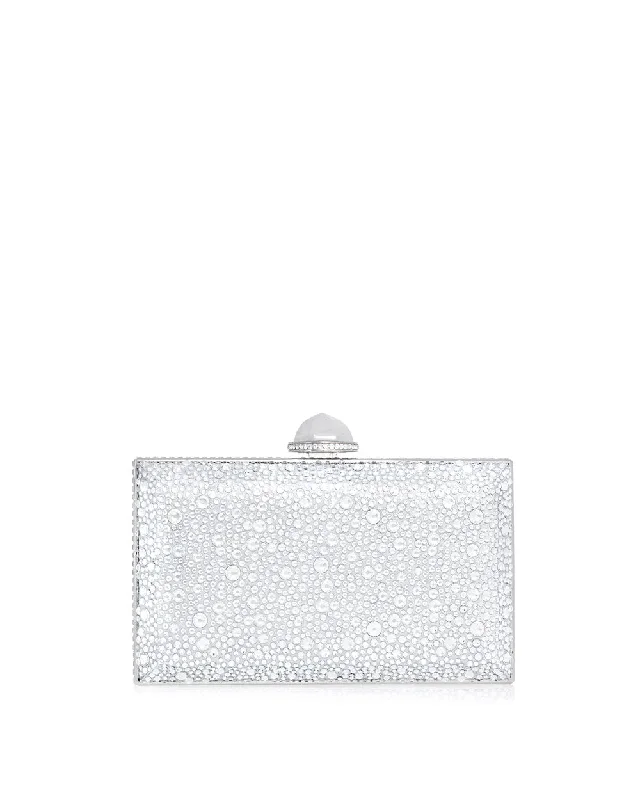 Skylar Crystal Caviar Clutch