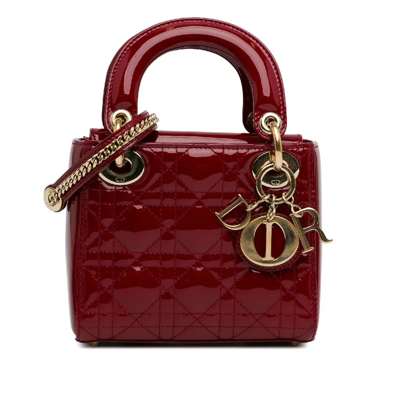 Dior Mini Patent Cannage Lady Dior (SHG-1yYMQN)