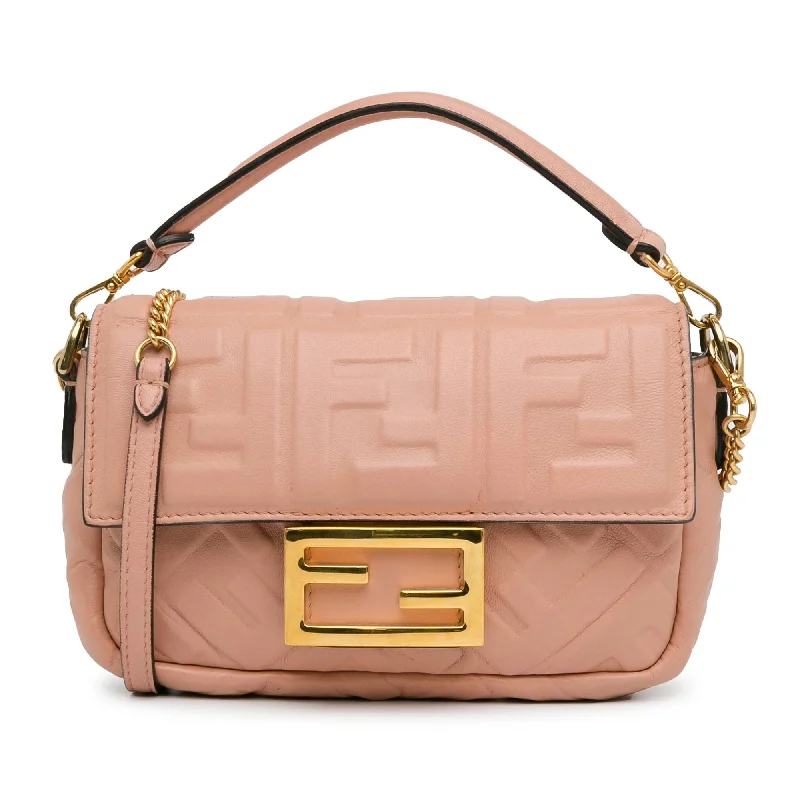 Fendi Mini Embossed Zucca Baguette Satchel (SHG-ZZKfNk)