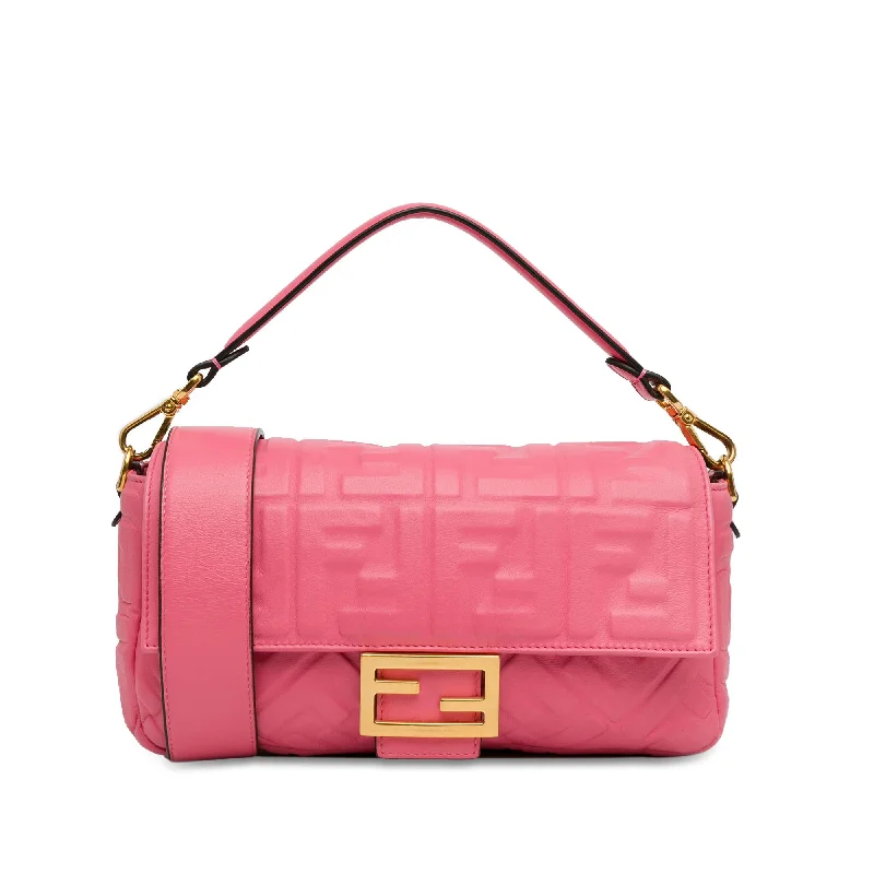 Fendi Zucca Embossed Baguette Satchel (SHG-dNovMe)