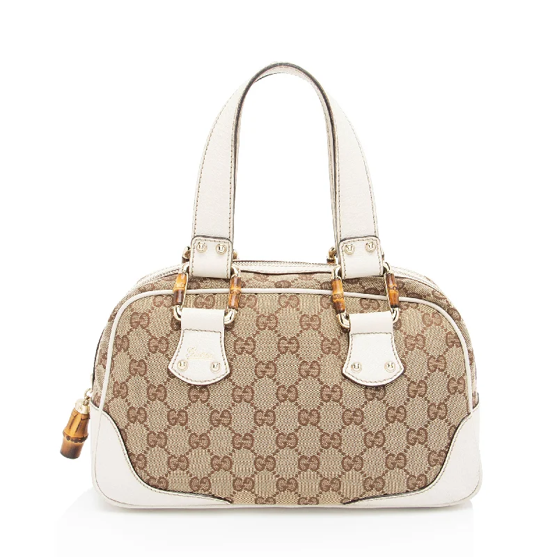 Gucci GG Canvas Bamboo Mini Satchel (SHF-yKtYU5)