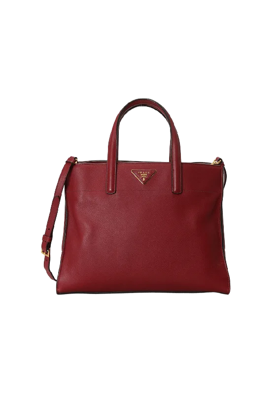 SAFFIANO TRIPLE POCKET TOTE