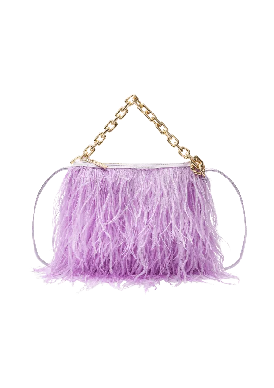 SYLVIE BAG EM PLUMAS COM CORRENTE MULTIFUNCIONAL