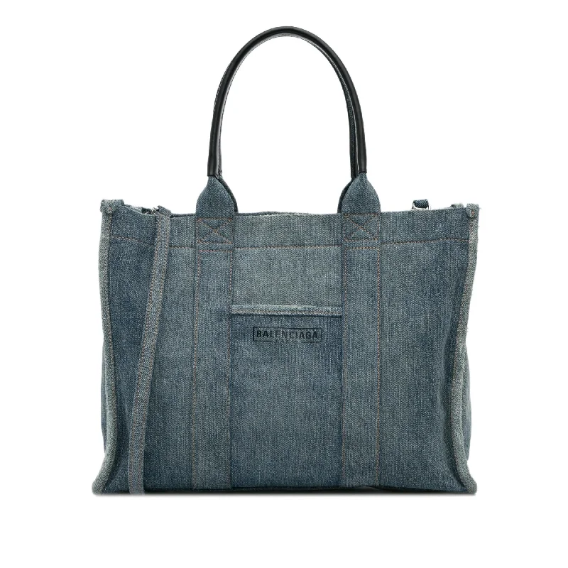 Balenciaga Denim Hardware Satchel (SHG-jA38YB)