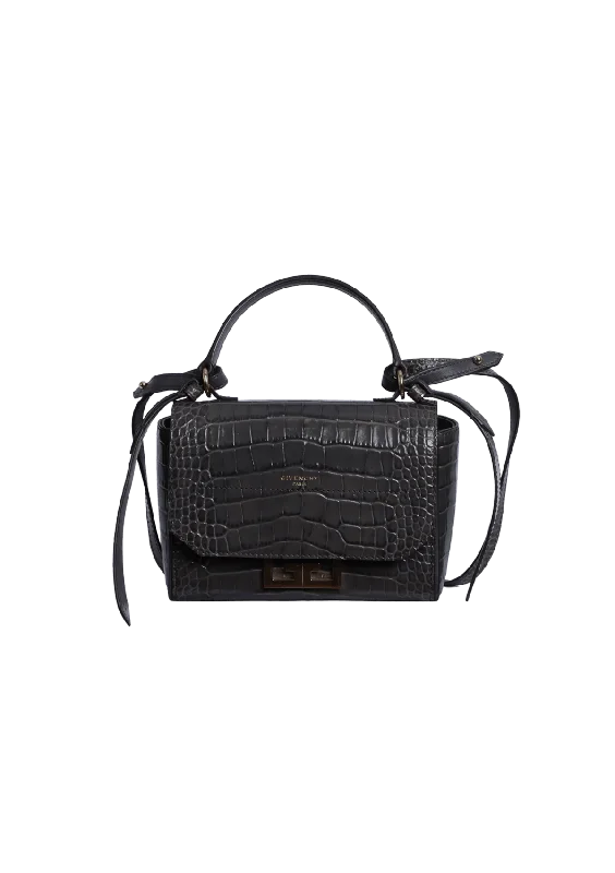 CROCODILE EMBOSSED MINI EDEN TOP HANDLE BAG