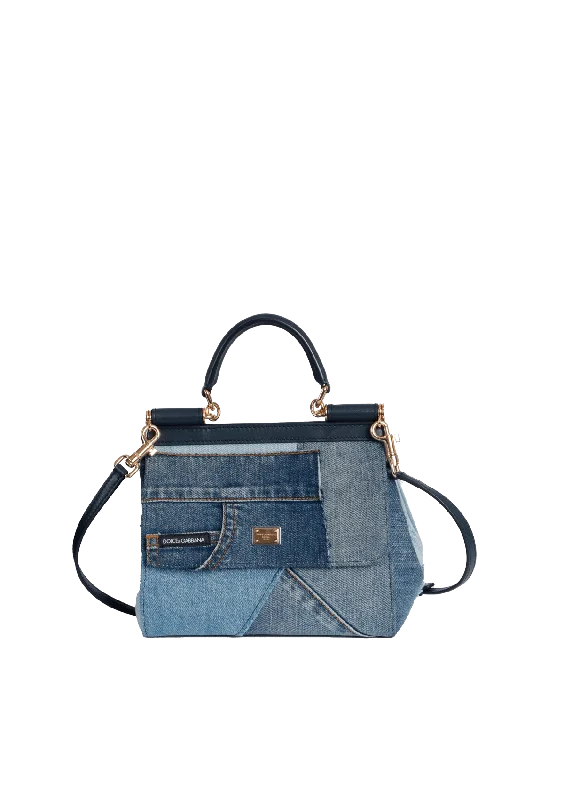 DENIM PATCHWORK MISS SICILY BAG