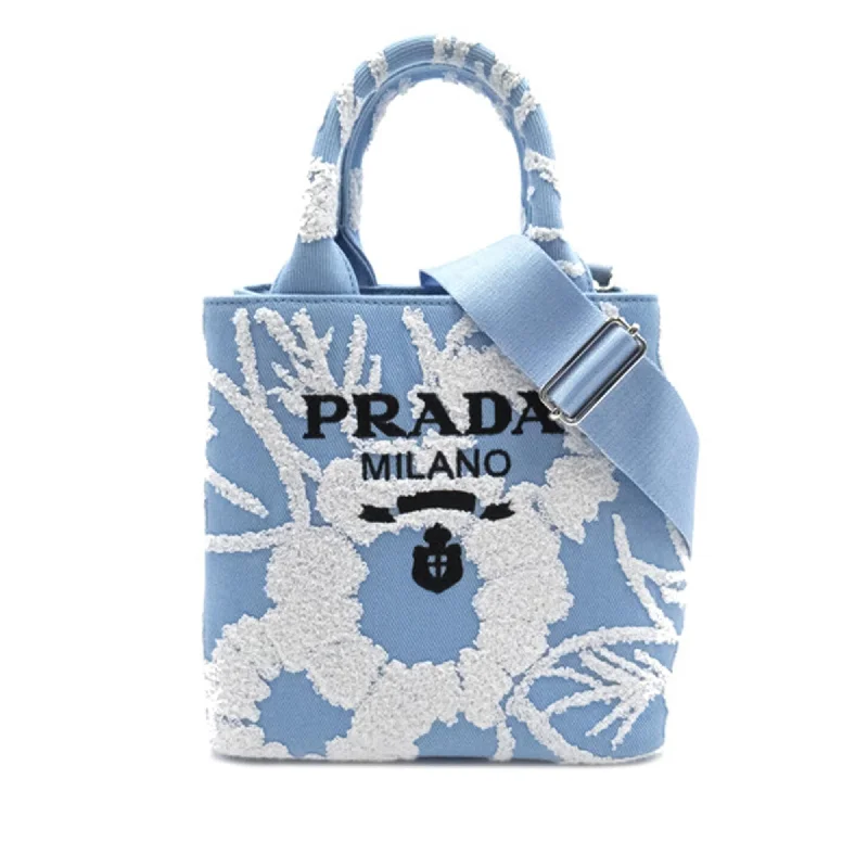 Prada Drill Ricamo Satchel (SHG-UVRVnG)