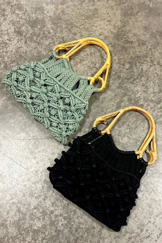 The Handbag Sale You've Been Waiting ForBags For College Students On A Budget Bamboo Handle Macrame Bag - 2 Colors The Handbag Sale You've Been Waiting ForBags For College Students On A Budget Bamboo Handle Macrame Bag - 2 Colors