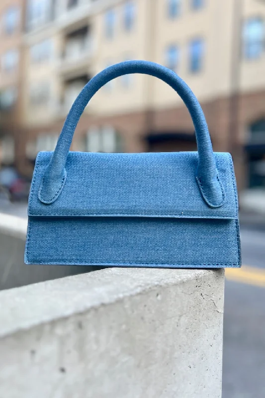 Fashion-Forward Bags, Now On SaleElegant Bags For Formal Events And Luxury Occasions Denim Rectangle Front Handle Mini Tote Fashion-Forward Bags, Now On SaleElegant Bags For Formal Events And Luxury Occasions Denim Rectangle Front Handle Mini Tote
