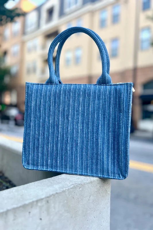 Sleek Bags, Perfect PricesLimited-Time Offers On Trendy And Stylish Bags Denim Stripe Square Small Top Handle Tote Sleek Bags, Perfect PricesLimited-Time Offers On Trendy And Stylish Bags Denim Stripe Square Small Top Handle Tote